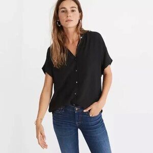 Madewell Black Button Down Shirt for Women